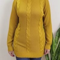 تونیک مدل گیس بافت خردلی وکرم