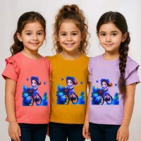 تیشرت دخترانه پنبه طرح ۶