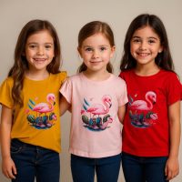 تیشرت دخترانه پنبه طرح ۴