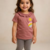 تیشرت دخترانه سایز ۴۵ رنگین کمان