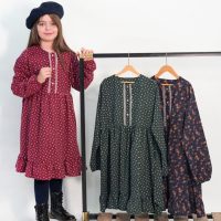 پیراهن نوجوان دخترانه لینن پاییزه