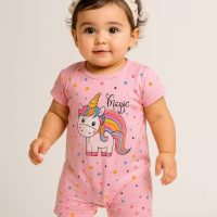 رامپردخترانه نوزادی آستین پاکتی 9ماه