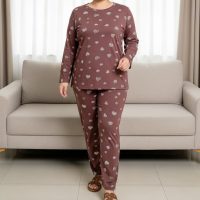 ست بلوز شلوارآستین بلند زنانه جنس پنبه سوپر