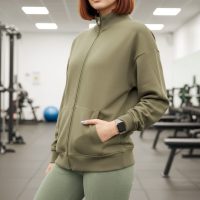 سویشرت زیپ دار زنانه سایز۴۴_۵۲