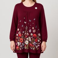 تیشرت بلندزنانه سایز متوسط مچی کش دار